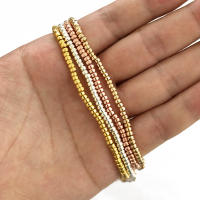 185pcs De Piedras Naturales Hematita En Color Rosa Oro 3X2mm Espaciadores Redondos Para La Creación De Joyas Pulseras DIY - details 0