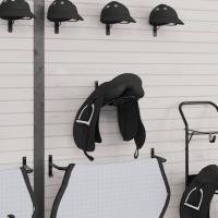vidaXL Soporte de silla montura de pared plegable hierro negro - details 2