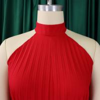 Elegante Monopiece Plisado Para Mujer Con Cinturón Y Pierna Ancha De Largo Al Suelo Sin Mangas Y Cuello Redondo Para Fiesta Y Cumpleaños - details 26
