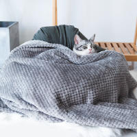 Manta Suave De Poliéster Para Mascotas Cama Caliente Para Perros Y Gatos Edad Adecuada Todas Las Edades Tamaño Grande Protección Invernal - details 3