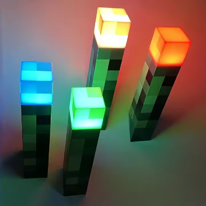 Lámpara Nocturna LED Brownstone Torch De 11.5 Pulgadas Recargable Por USB Luz De Mesa Para Decoración De Juego Y Cumpleaños Regalo Para Niños Forma Rectangular Fuente De Luz LED Incluida - 1