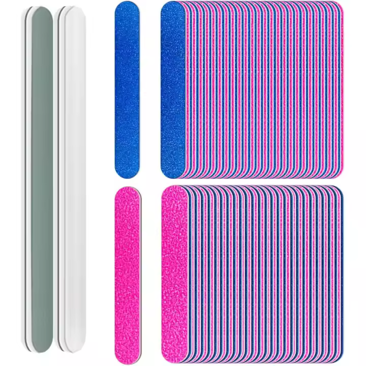 Limes à Ongles Jetables 180/240 - Planche D'émeri Double Face, Lime à Ongles Professionnelle pour ongles ou ongles en acrylique naturels et naturels pour salon de manucure et maison (100 pcs) - 1