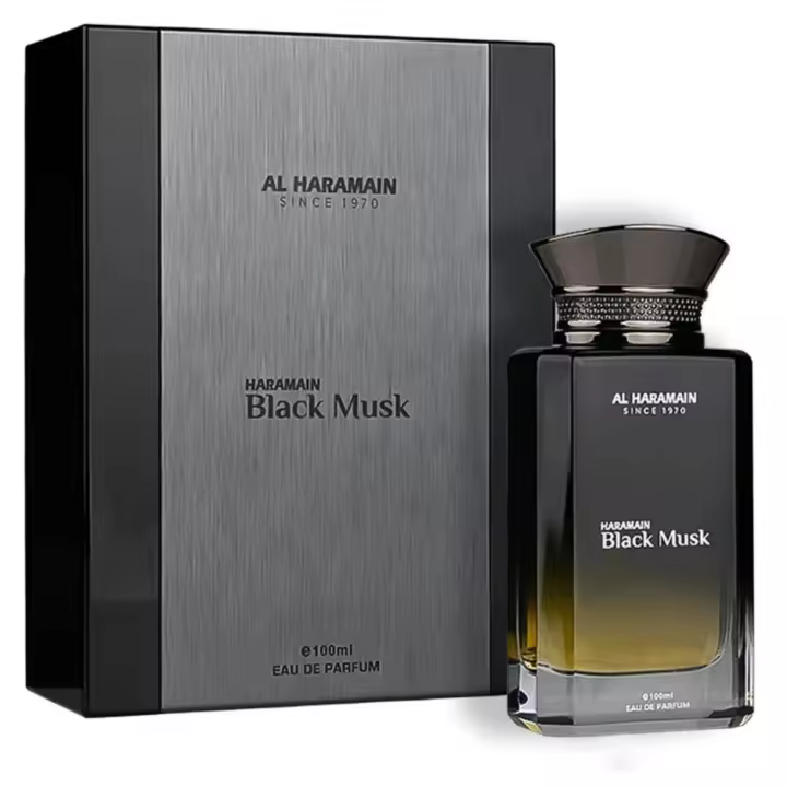 Al Haramain - Black Musk  -100ml - Eau de Parfum - Fragancia Masculina - Duradera, Varonil y Sofisticada. - 1