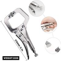 AIRAJ Herramientas De Soldadura 3 Pcs Pinzas De Bloqueo De Acero Al Carbono 7'' Vise De Boca Redonda Fijado Alto Torque Herramientas De Apriete - details 1