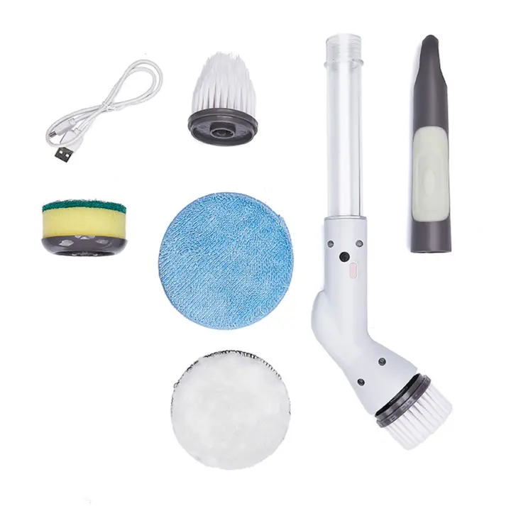 Cepillo De Limpieza Para Ducha Inalámbrico Con Extensión De Mano Para Piso De Azulejos De Baño Rápido Y Ajustable Velocidad Eléctrica - 1