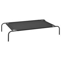 vidaXL Cama de Perros Elevada Negra Textilene Accesorios de Mascotas Talla S, L - details 1