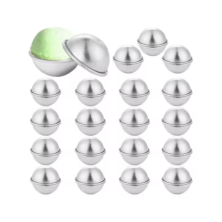 40 Pieces 20 Set DIY Metal Bath Ball Mold for Crafting DIY Making Supplies 4.5X2cm - 1