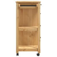 vidaXL Carrito de cocina MONZA madera maciza de pino 84x40x90 cm Marrón - details 4