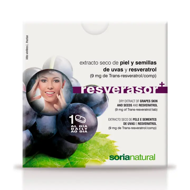 Soria Natural Resverasor Plus 28 Tabletas - Fórmula Avanzada para la Salud Cardiovascular - Antioxidante celular - 1