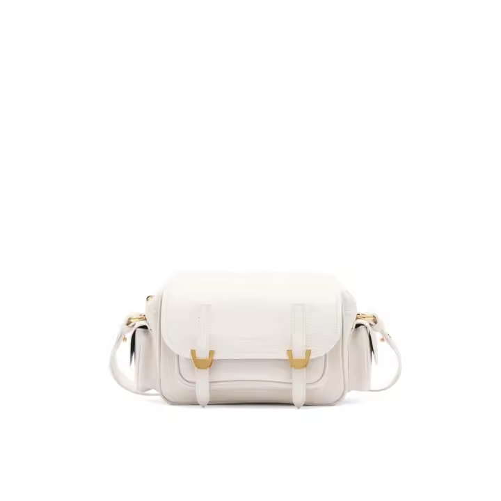 Ladybugs Campus Bolso de hombro pequeño de cuero blanco E1RFF150201 _ H14 - 1
