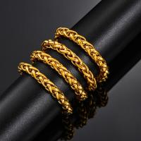 Collar De Acero Inoxidable HIYEE Con Diseño De Trigo Enredado En Oro Para Hombres Y Mujeres Cadena Clásica De Enlace Para Joyería Fitness Tracker - details 7