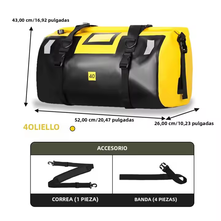 Bolsa De Asiento Para Motocicleta Impermeable De Viaje Bolsa De Almacenamiento De Bricolaje De 40/66 PC De Poliéster Para Exterior - 1