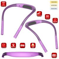 Luz De Lectura Para Cuello LED Recargable Con Brazo Flexible 3 Colores 3 Niveles De Brillo Lámpara De Libro USB Para Leerosa - details 2