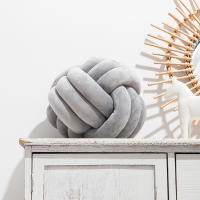 Cojín Redondo De Terciopelo Para Decoración Del Hogar Cojín Suave Para Sofá Y Silla De Repouso Con Nudo Diseño De Decoración Para Sala De Estar - details 10