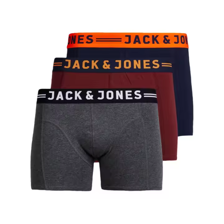 Jack & Jones Junior Jaclichfield - Pack de 3 Bóxers de Algodón Elástico para Niño - Multicolor (12149294) - 1