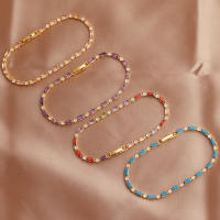 Pulsera De Lujo Arco Iris Iced out Con Zirconia Para Mujer Ajustable Y Charm Bracelets Moda Hippie Joyería Regalos - details 9