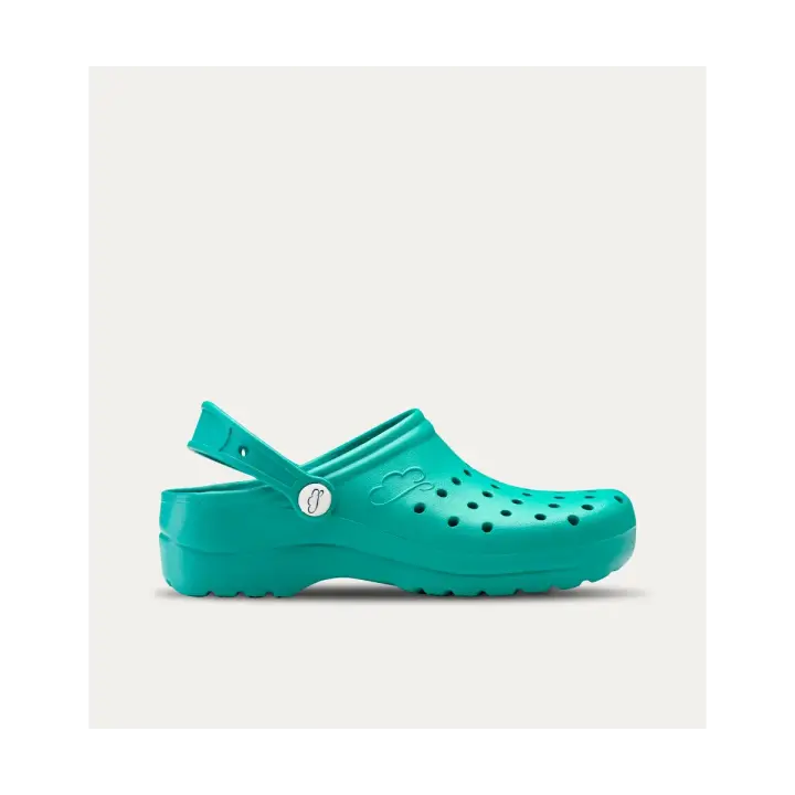 Zuecos Perforados hombre verdes   Textil, extraible, efecto memoria y antibacteriano - 1