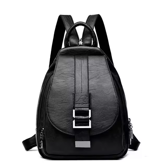 Mochipa De Mujer a la moda de Cuero, mochila de viaje duradera de alta calidad para Mujer, Diseño de Correa de hombro con Cremallera - 1