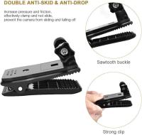 Madrid Gadget Store - Pinza Giratoria 360º Rotatorio Mochila Clip Grip Arm de Montaje Compatible con GoPro Go Pro Hero13 Hero 13 12 11 10 9 8 7 6 5 4 3+ Session, 3+, 3, 2, 1, Hero (2018), Fusion Xiaomi YI, SJCAM, AKASO, Campark, Apeman, Insta360 X3 - details 4