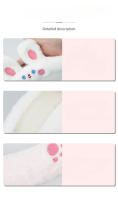 Cubierta De Volante De Coche Universal Para Mujer Dibujos Animados Adorable Invierno Fluffy Aquejada Cubierta Para Volante Para Calor Manos Cubierta De Volante De Coche - details 3