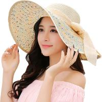 Sombrero De Sol Para Mujer Beige Con Gran Lazo Plegable Sombrero De Pescador Protección Solar Para Playa Gorra De Verano - details 3