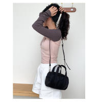 Bolso Bandolera De Nylon Plateado Para Mujer Estilo Casual Verano Bolso De Hombro Redondo Versátil Moda Alta Con Cierre De Cremallera - details 5
