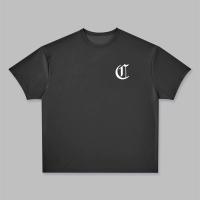 Camiseta De Algodón Grande Para Hombre Deportiva De Verano Camiseta De Fitness Con Estampado Letter O-Neck Manga Corta Para Gimnasio Y Ejercicio - details 4
