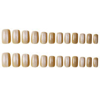 24pcs/set Uñas Postizas Cortas Cuadradas Con Diseño De Ojos De Gato Y Brillo En Colores Rosa Verde Morado Amarillo Y Nude Para Artículos De Belleza Y Uñas - details 11