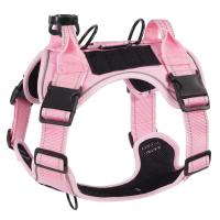 Arnes Para Perros De Medio Y Grande Con Cubierta Protectora De Silicona Antideslizante Ajustable Para Pecho No Hay Pull En Todas Las Estaciones Tamaños S M L XL Colores Negro Rojo Morado Rosa - details 7