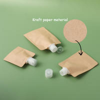 Set De 3 Bolsas De Maquillaje Reutilizables De Papel Kraft Transparente Y Adecuadas Para Viajes Con Taponamiento De Succión Auto-soportante De 30/50/100ml - details 5