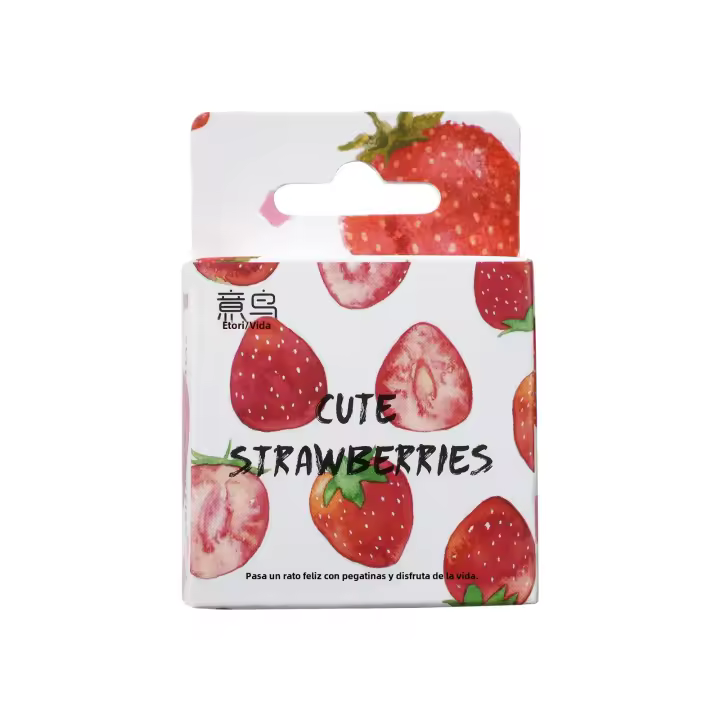 Pegatinas Creativas De Fresa 46pcs Para DNI Cuaderno Botella De Agua Equipaje Estación De Año Nuevo Escuela Accesorios De Papel - 1