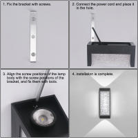 Lámpara De Pared Moderna Para Exteriores Luz De Puerta Impermeable Con Cristal Iluminación De Dormitorio Para Pasillo Jardín Decoración De Patio Luz LED Self-Contained No Dimmable - details 5
