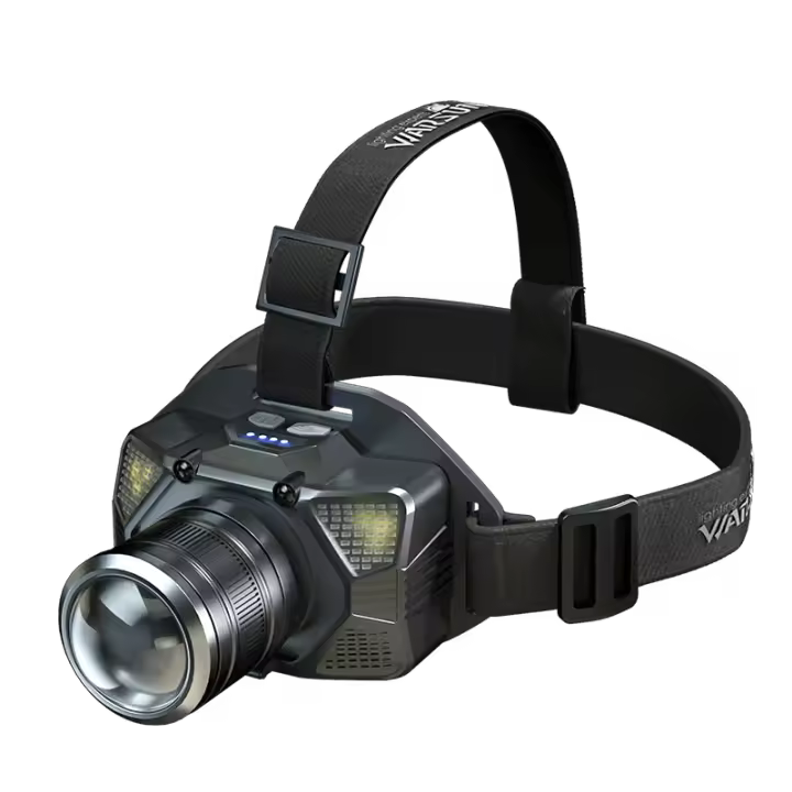 Warsun Linterna Frontal LED De Alta Potencia Recargable Por Tipo-C Luz De Pesca Alcance Largo Para Exteriores Resistente Al Agua - 1