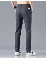 Pantalones Clásicos Para Hombre Verano 2024 Gris Azul Negro Moda Casual Comodidad Talla Media Cierre De Cremallera Estilo Recto - details 9