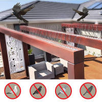 Kit De 12/24 Piezas De Espikes Antipájaros Para Exterior Kit Repelente De Pigeon En Acero Inoxidable Para Seguridad De Pared Y Jardín - details 6