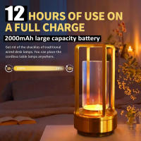 Lámpara De Mesa LED Sin Cable Retro Para Bar Rechargeable Toque Con Iluminación Dimmable Para Decoración De Hogar Y Exterior Luz Nocturna Para Dormitorio Y Restaurante - details 4