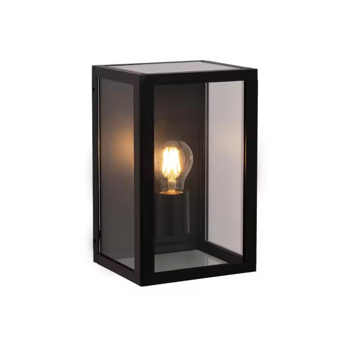 Barcelona LED Aplique de pared exterior aluminio "Glass House" - IP44 - E27 - 1