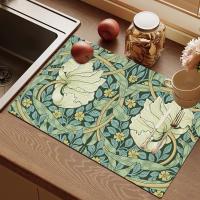 Mantel De Cocina Absorbente William Morris Antideslizante Y Hidratante Para Tazas Y Platos Tamaño Variado Material Poliéster Y Algodón - details 8