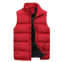 Chaqueta De Invierno Para Hombre Casual Sin Mangas Cálida Chaleco Impermeable Con Cierre De Cremallera Chaqueta De Poliéster Y Algodón - details 4