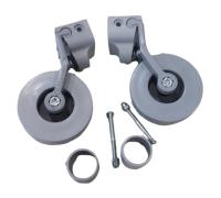 Ruedas para andador, par de dos unidades. Con freno por presión. Se adapta a varias medidas. Para tubo de 22 mm, 25 mm y 30 mm - details 0