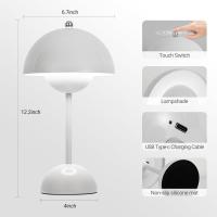 Lámpara de Mesa, lámpara de Mesa Bud, Luz decorativa de Ambiente, lámpara Bud, lámpara de noche en Forma De Seta (recargable) 1800 mAh - details 3