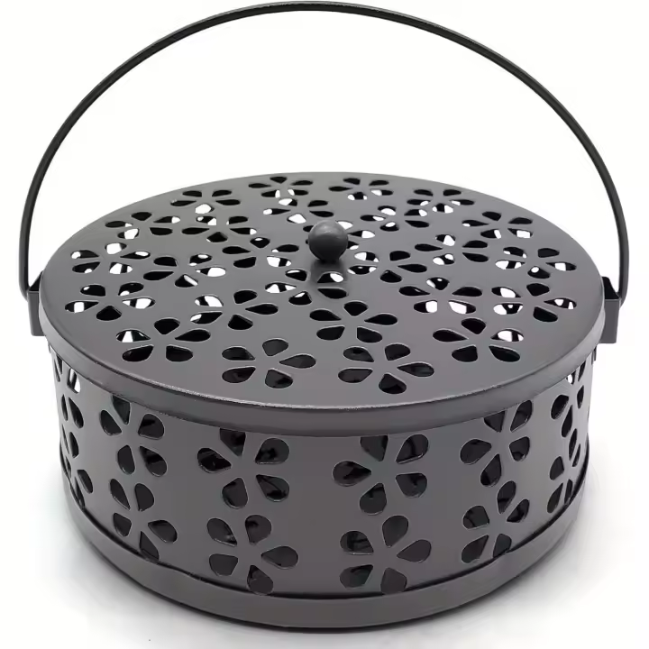 Soporte De Incienso De Hierro Fundido Con Mango Estilo Vintage Portátil Para Hogar Y Camping Soporte Para Mosquitero De Metal - 1