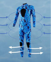 Traje De Neopreno Para Pesca Y Natación 3mm Camuflaje Adulto Completo Termal Para Surf Y Snorkel Azul Verde JoyMaySun - details 7