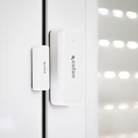 Cofan Sensor de puerta WiFi | Sensor de ventana inteligente | Funciona con aplicación Smart Life o Tuya | Sistema de seguridad compatible con Alexa y Google | Color: blanco | Protección antirrobo | Alarma doméstica - details 1