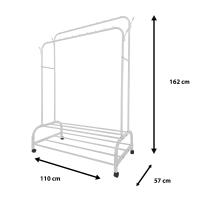 Perchero Burro Premium Maxi Giro 2 Stand Nyana Home 162x110x57cm Blanco Organizador de Ropa - details 1