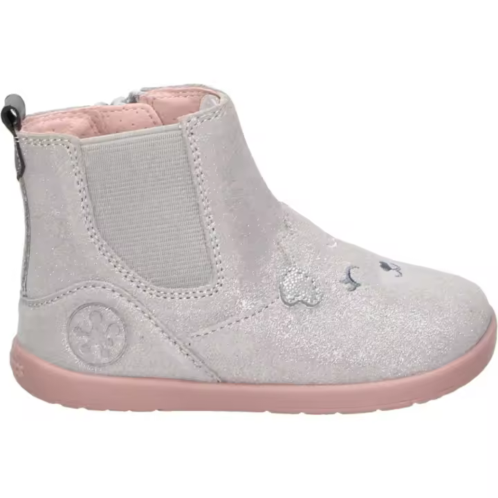 BIOMECANICS | Botas Barefoot Biomecanics para Niña – Botín Respetuoso Gris y Rosa – Bota Primeros Pasos con Cremallera Lateral – Flexibles y Ligeros – Modelo 261161-A154 - 1