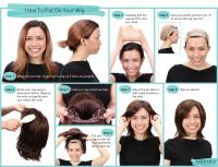 Pelucas Sintéticas Negras Con Franja Bob Larga Media Natural Para Mujer Peluca De Cosplay Resistente Al Calor Uso Diario - details 16