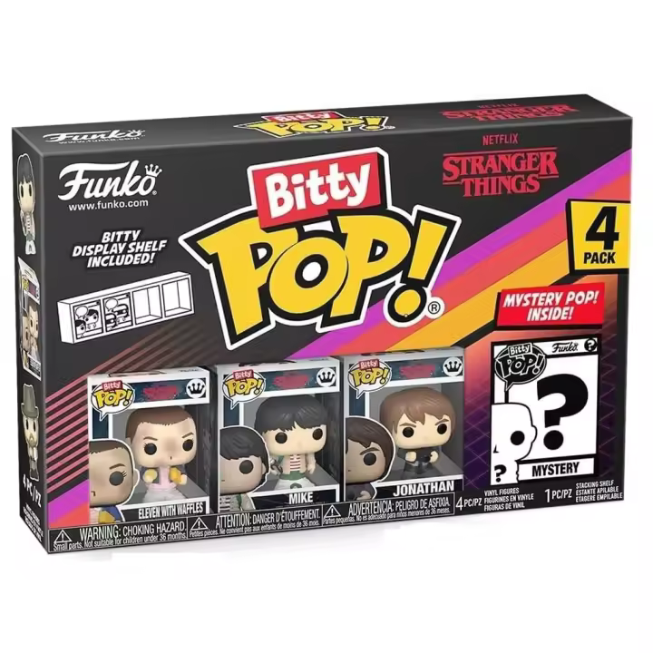 Funko Pop Bitty Stranger Things Pack 4 Mini Figuras con Eleven - 1
