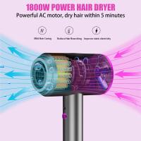 Secador de pelo iónico de 1800W con difusor y boquilla para secado rápido y protección del calor - Marca - details 3