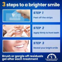 Tiras blanqueadoras dientes blanqueador dental - blanqueadores dentales teeth 28 Piezas whitening strips dientes 14 Tratamientos blanqueamiento dental blancos Seguro para Esmalte Refresca Respiración - details 1